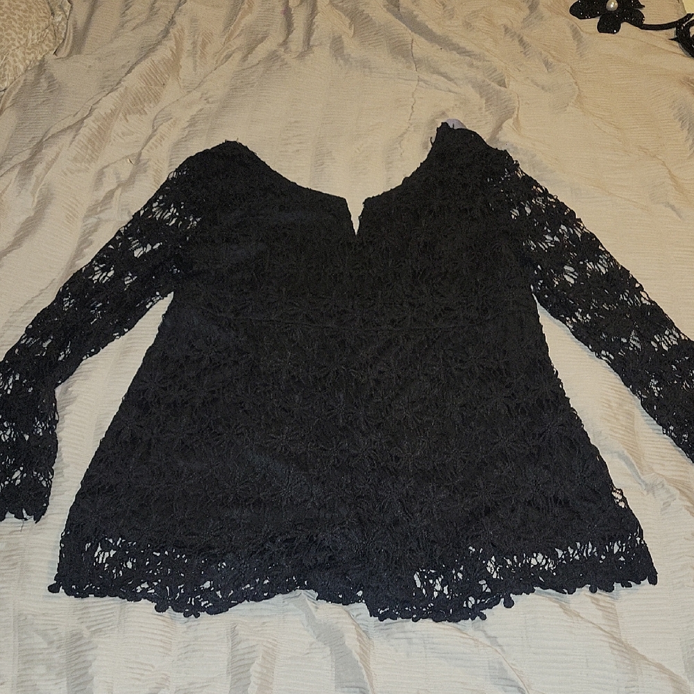 Elegant Black Lace Women's Lace Jumpsuit 3X Used Once Like New